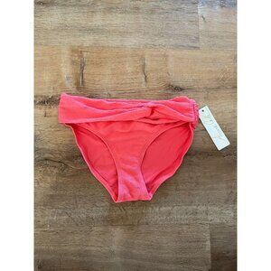 NWT Anne Cole Women's Textured Belted Bikini Swim Bottom Melon